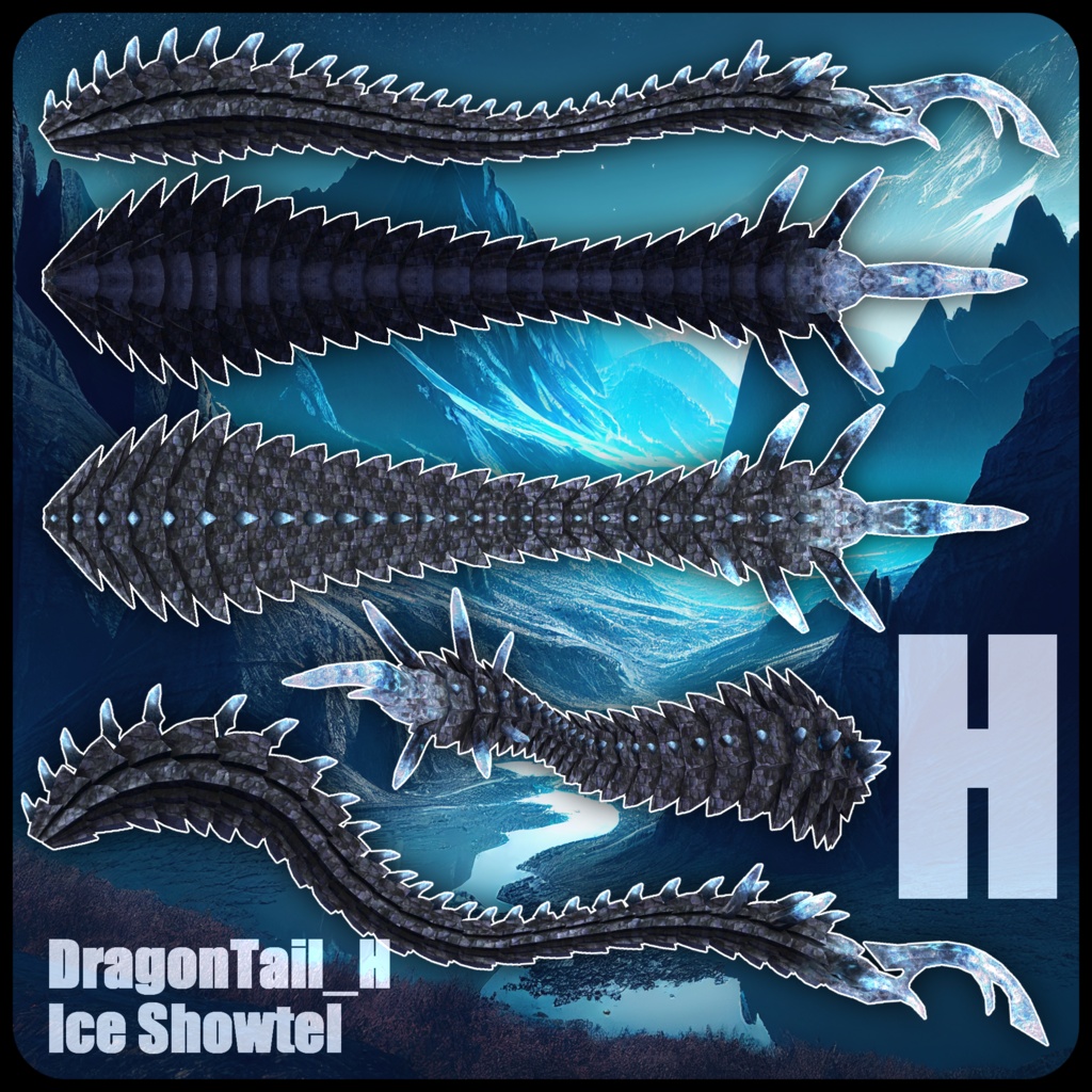 【DragonTail第3弾】DragonTail_GHI【3種類】3Dモデル衣装・装飾品