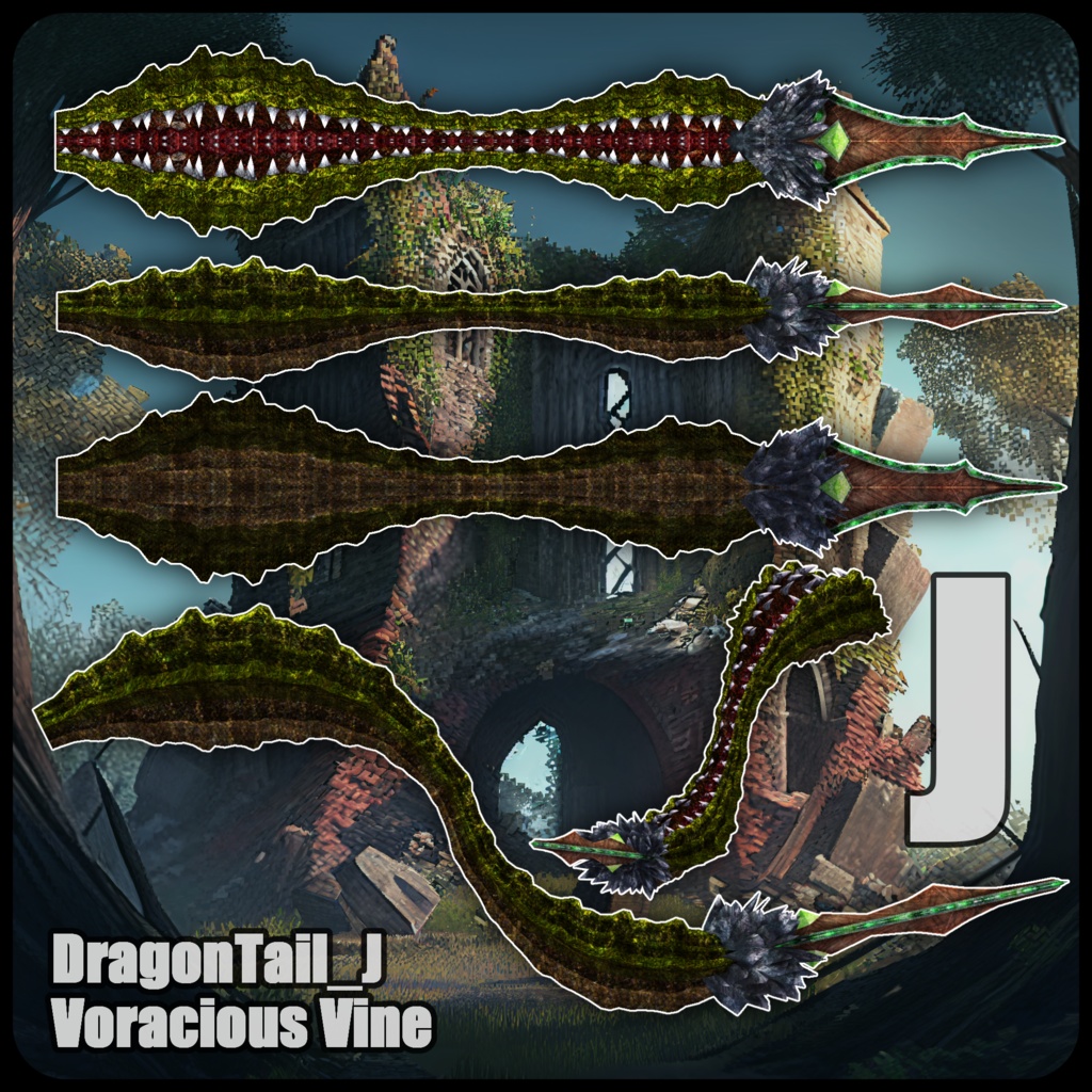 【DragonTail第4弾】DragonTail_JKL【3種類】3Dモデル衣装・装飾品