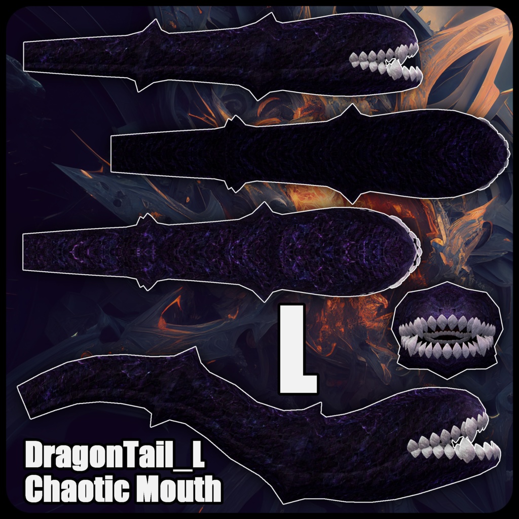 【DragonTail第4弾】DragonTail_JKL【3種類】3Dモデル衣装・装飾品