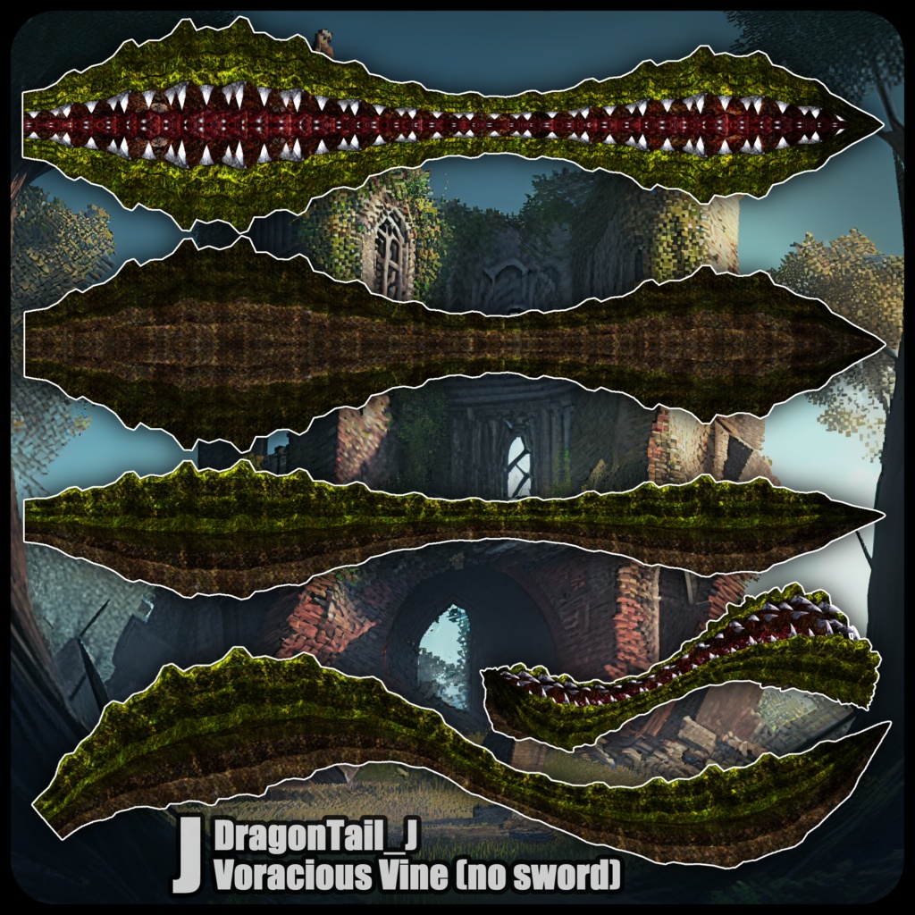 【DragonTail第4弾】DragonTail_JKL【3種類】3Dモデル衣装・装飾品