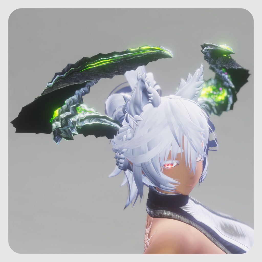 【DragonHornシリーズ】DragonHorn_B 緑閃の黒捩角【4パターン】