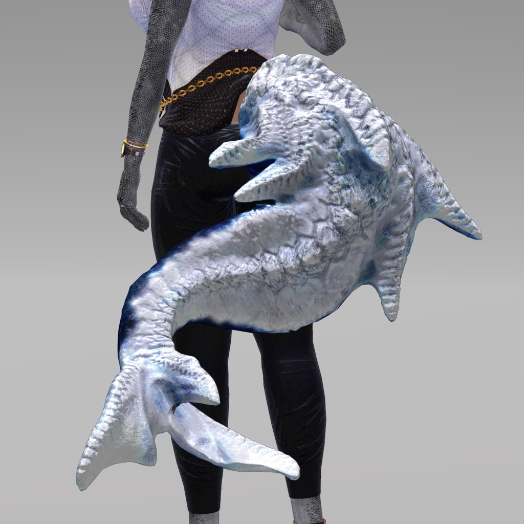 【DragonTailシリーズ】DragonTail_Q【3Dモデル衣装・装飾品】