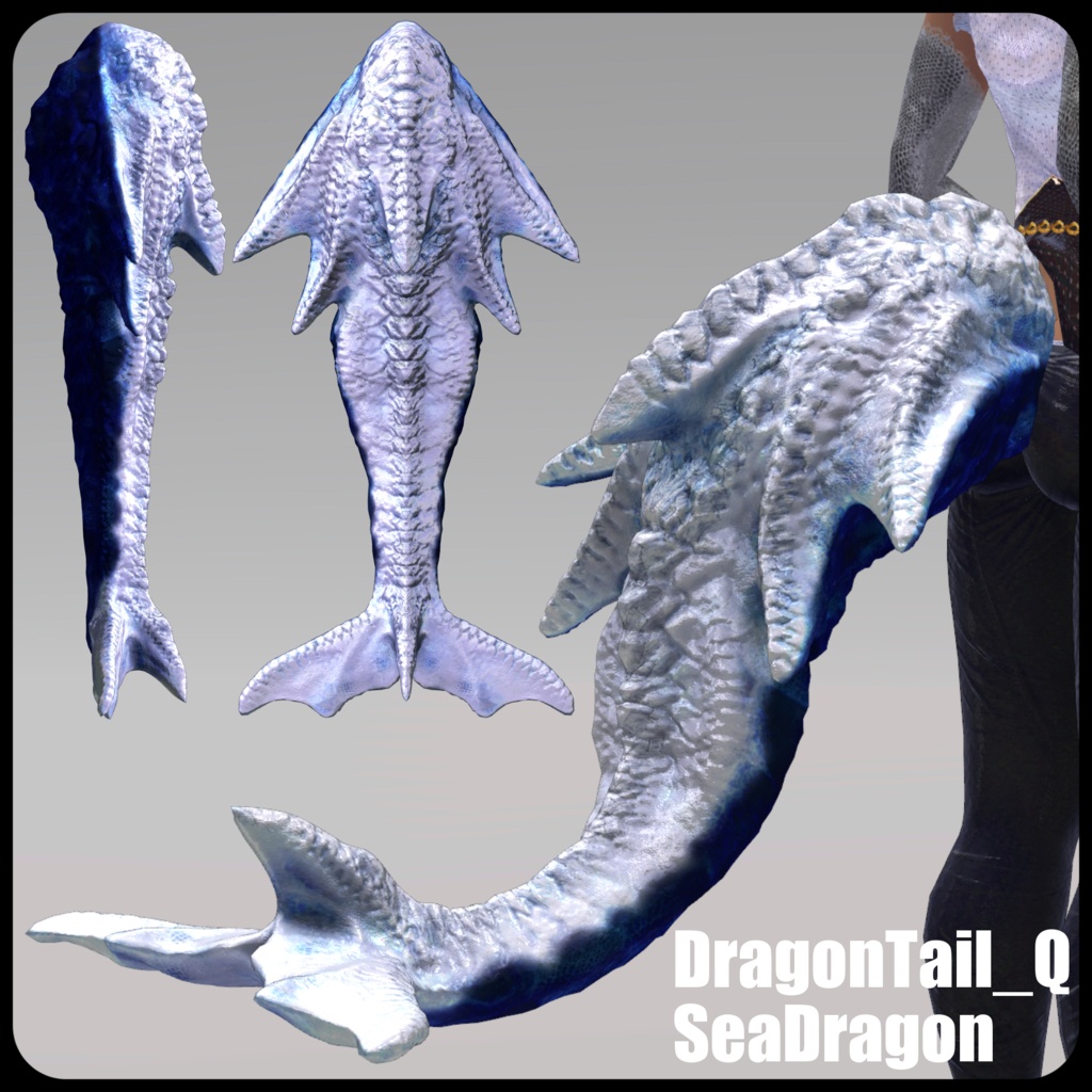 【DragonTailシリーズ】DragonTail_Q【3Dモデル衣装・装飾品】