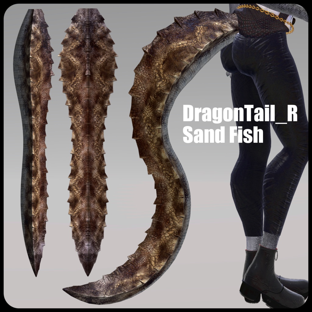 【DragonTailシリーズ】DragonTail_R【3Dモデル衣装・装飾品】