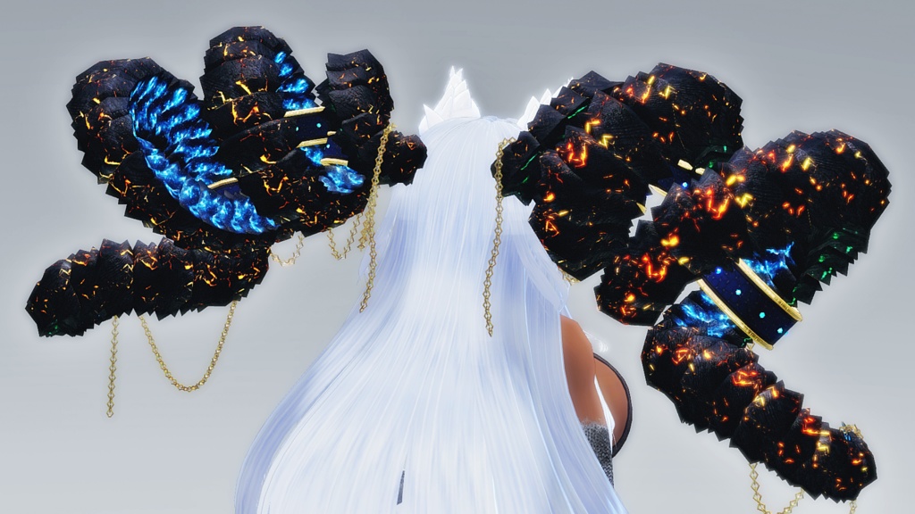 DragonHornシリーズ】DragonHorn_I 金鎖の洞角【3Dモデル衣装