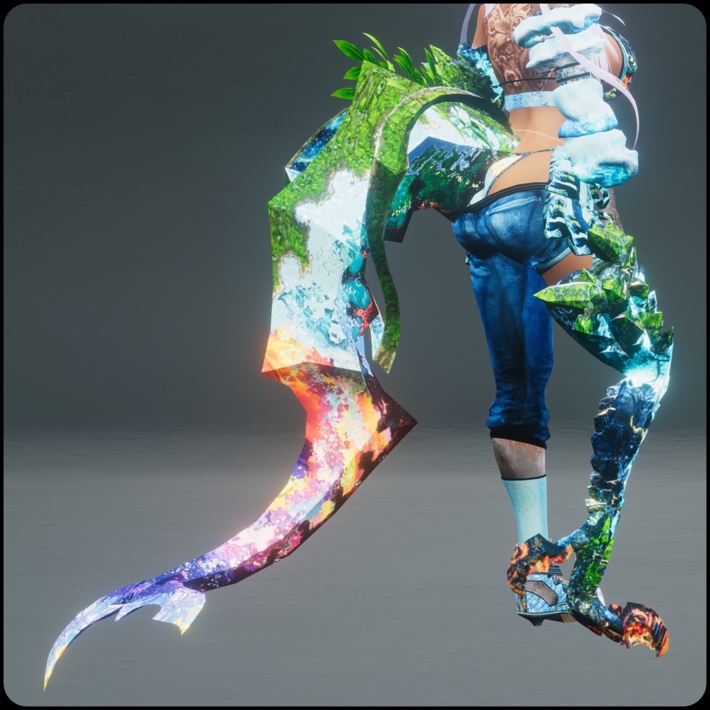 【夏季アイテム】DragonSummerSet_夏龍【3Dモデル衣装・装飾品】