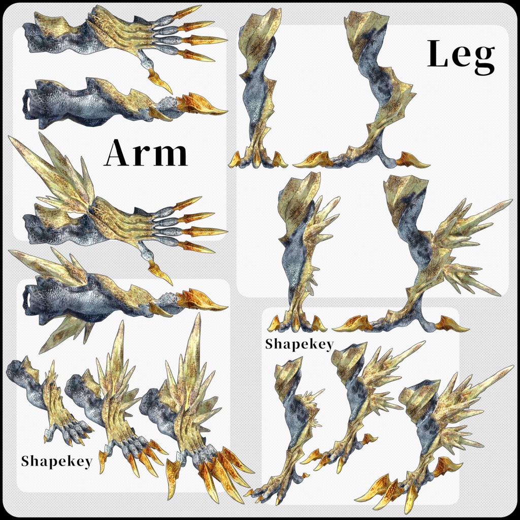 【DragonARMシリーズ】C_白龍ARM+DragonTail_W【セット・別売りあります】