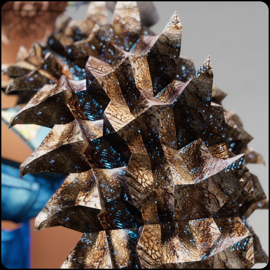 【DragonTailシリーズ】DragonTail_X【3Dモデル衣装・装飾品】