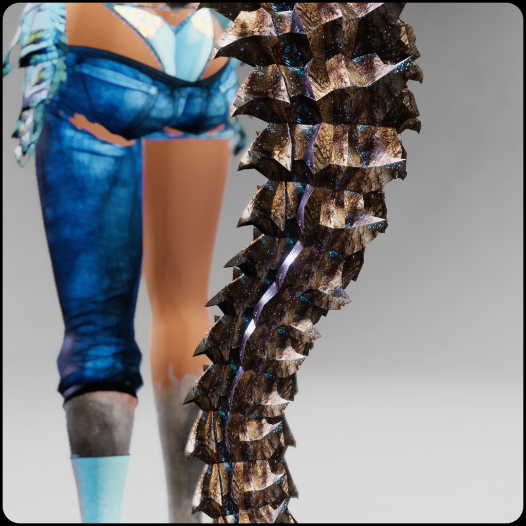 【DragonTailシリーズ】DragonTail_X【3Dモデル衣装・装飾品】