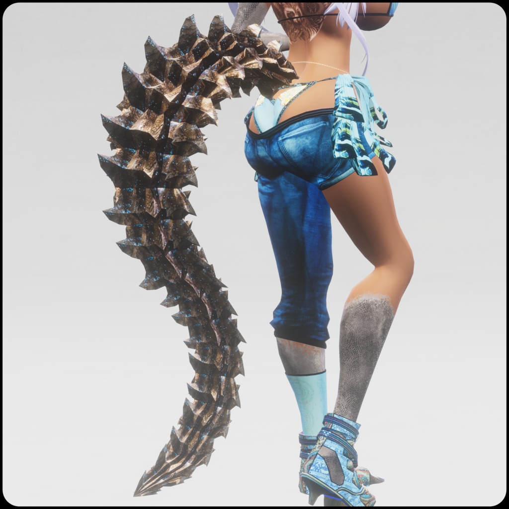 【DragonTailシリーズ】DragonTail_X【3Dモデル衣装・装飾品】