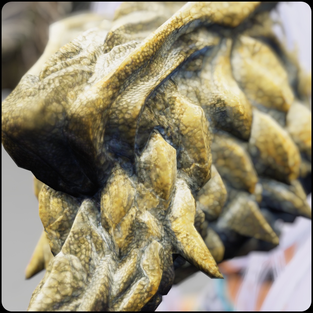 DragonFace_A【3Dモデル衣装・装飾品】