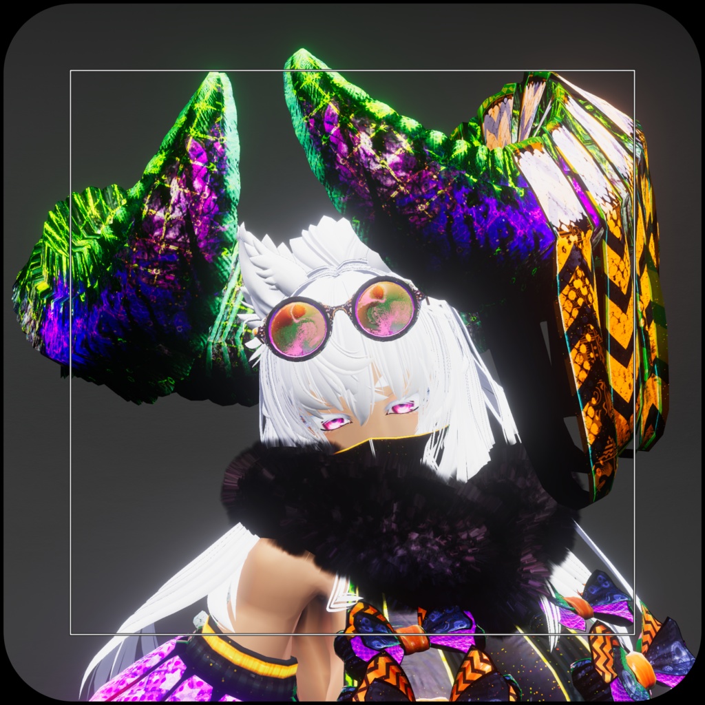 【DragonHornシリーズ】DragonHorn_K 道化の幻角【3Dモデル衣装・装飾品】