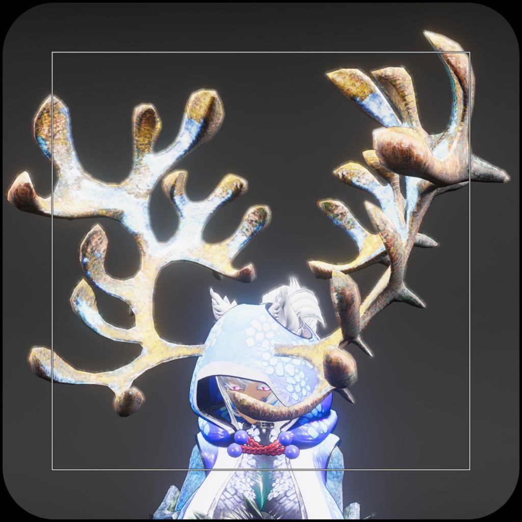 【DragonHornシリーズ】DragonHorn_M 乾坤の外殻【3Dモデル衣装・装飾品】