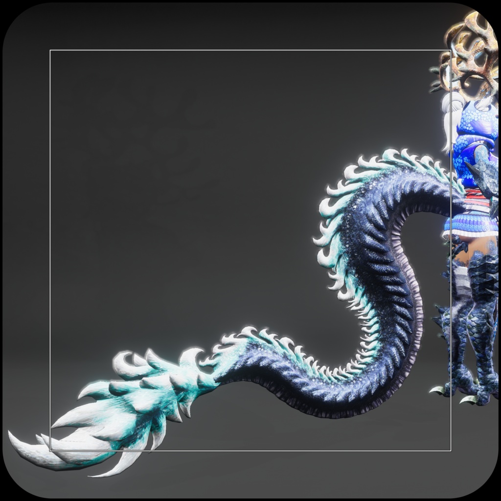 【DragonTailシリーズ】DragonTail_02_D -青龍-Seiryu【3Dモデル衣装・装飾品】