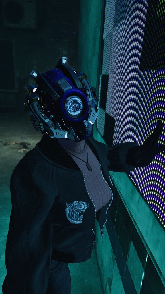 メカヘッドパーツ「NovaVultus」【3Dモデル衣装・装飾品】