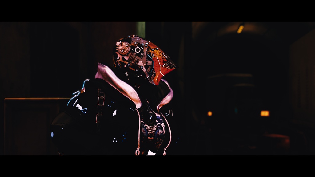 メカヘッドパーツ「NovaVultus」【3Dモデル衣装・装飾品】