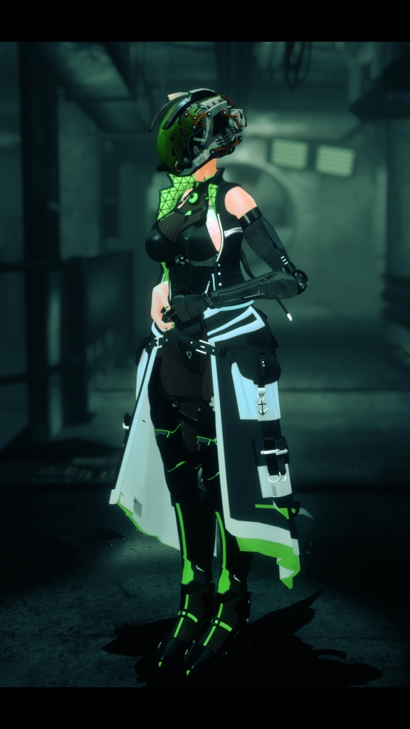 メカヘッドパーツ「NovaVultus」【3Dモデル衣装・装飾品】