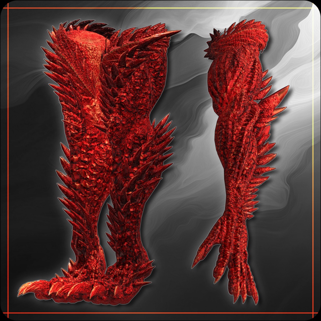 【DragonARMシリーズ】D_黒龍ARM【3Dモデル衣装・装飾品】