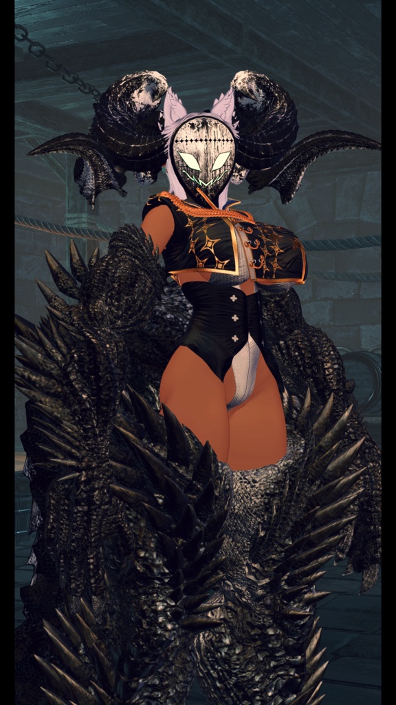 【DragonARMシリーズ】D_黒龍ARM【3Dモデル衣装・装飾品】