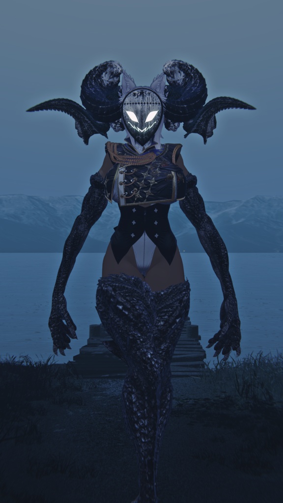 【DragonARMシリーズ】D_黒龍ARM【3Dモデル衣装・装飾品】