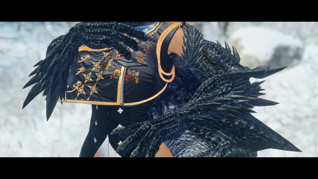 【DragonARMシリーズ】D_黒龍ARM【3Dモデル衣装・装飾品】