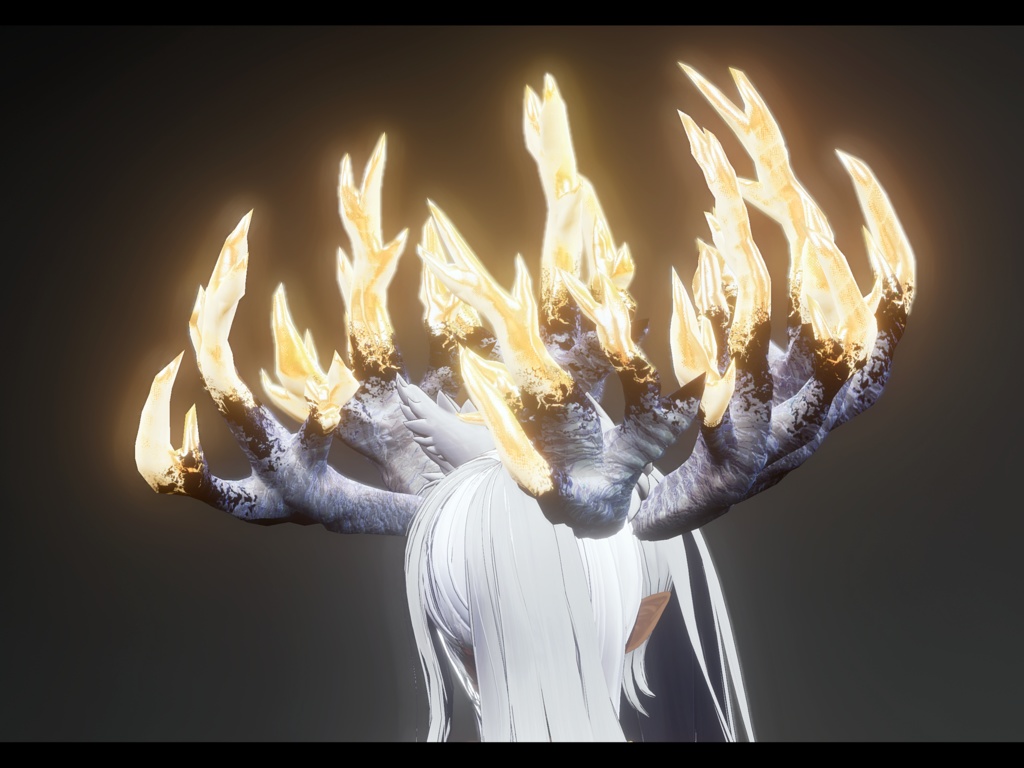 【DragonPartsセット】WhiteDragonSet『神聖海竜』【3Dモデル衣装・装飾品】