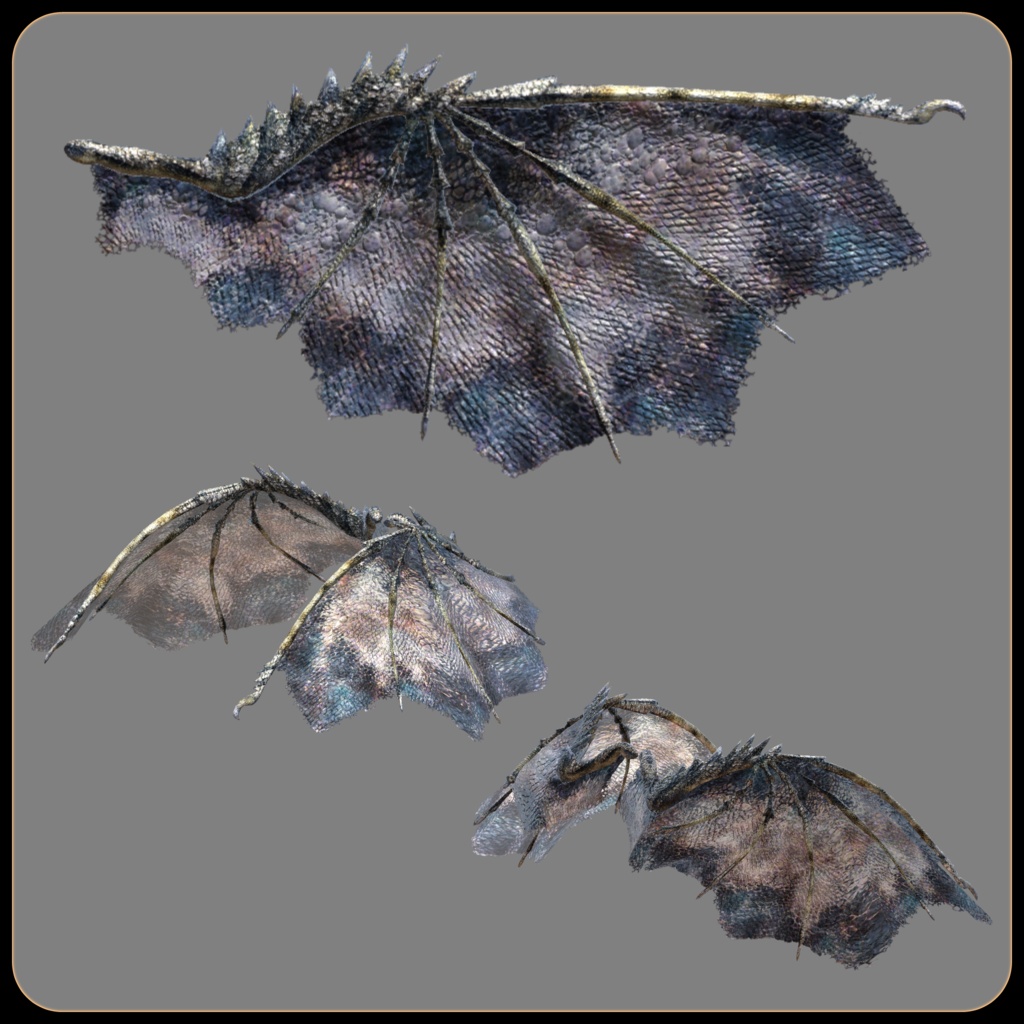 【DragonWingシリーズ】DragonWing_N【3Dモデル衣装・装飾品】