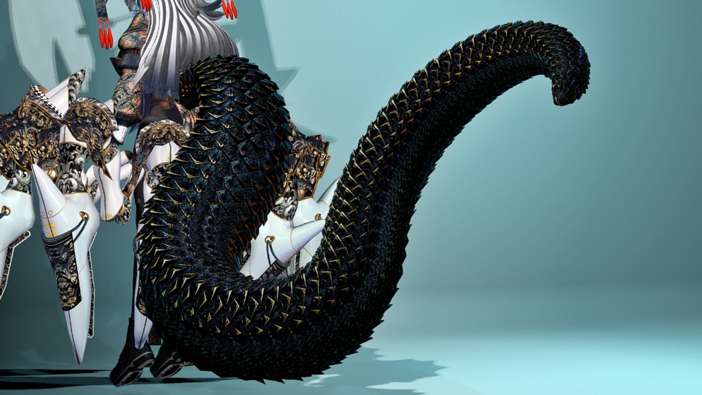 【DragonTailシリーズ】DragonTail_02_I 千斬甲【3Dモデル衣装・装飾品】
