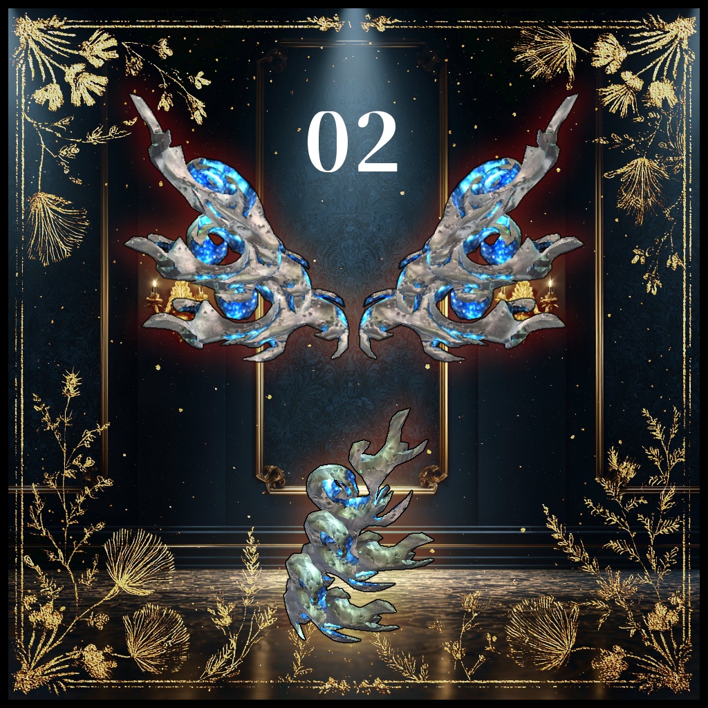 【DragonHornシリーズ】DragonHorn_S 捻樹の煌角【3Dモデル衣装・装飾品】