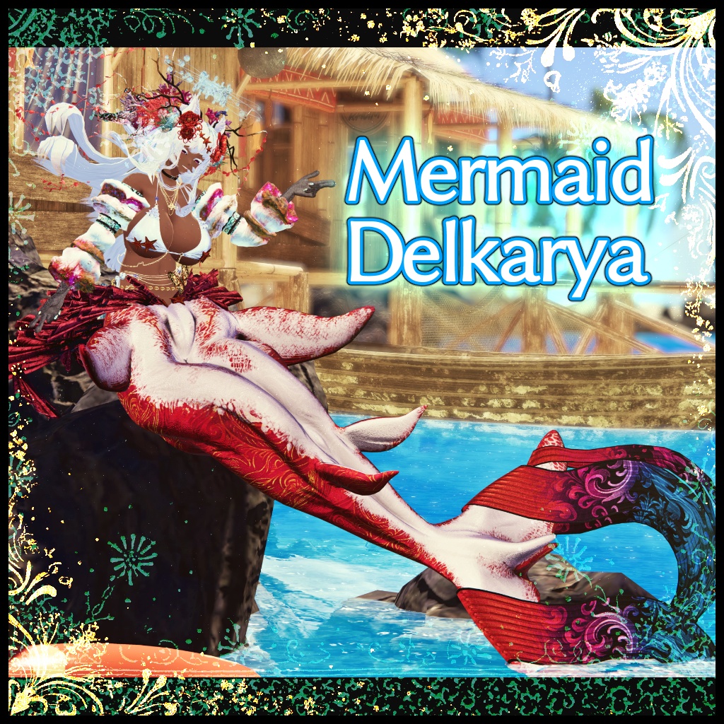 【人魚系ボディパーツ】Mermaid_Delkarya【3Dモデル衣装・装飾品】