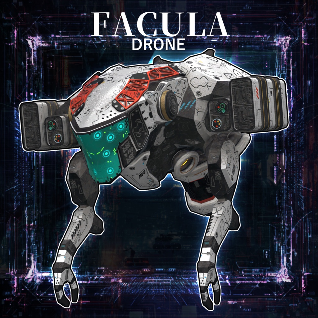 【オリジナル3Dモデル】Drone_Facula【3Dモデル衣装・装飾品】