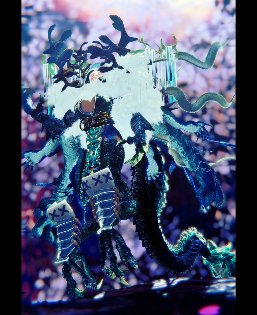 【DragonARMシリーズ】E_蒼龍ARM【3Dモデル衣装・装飾品】