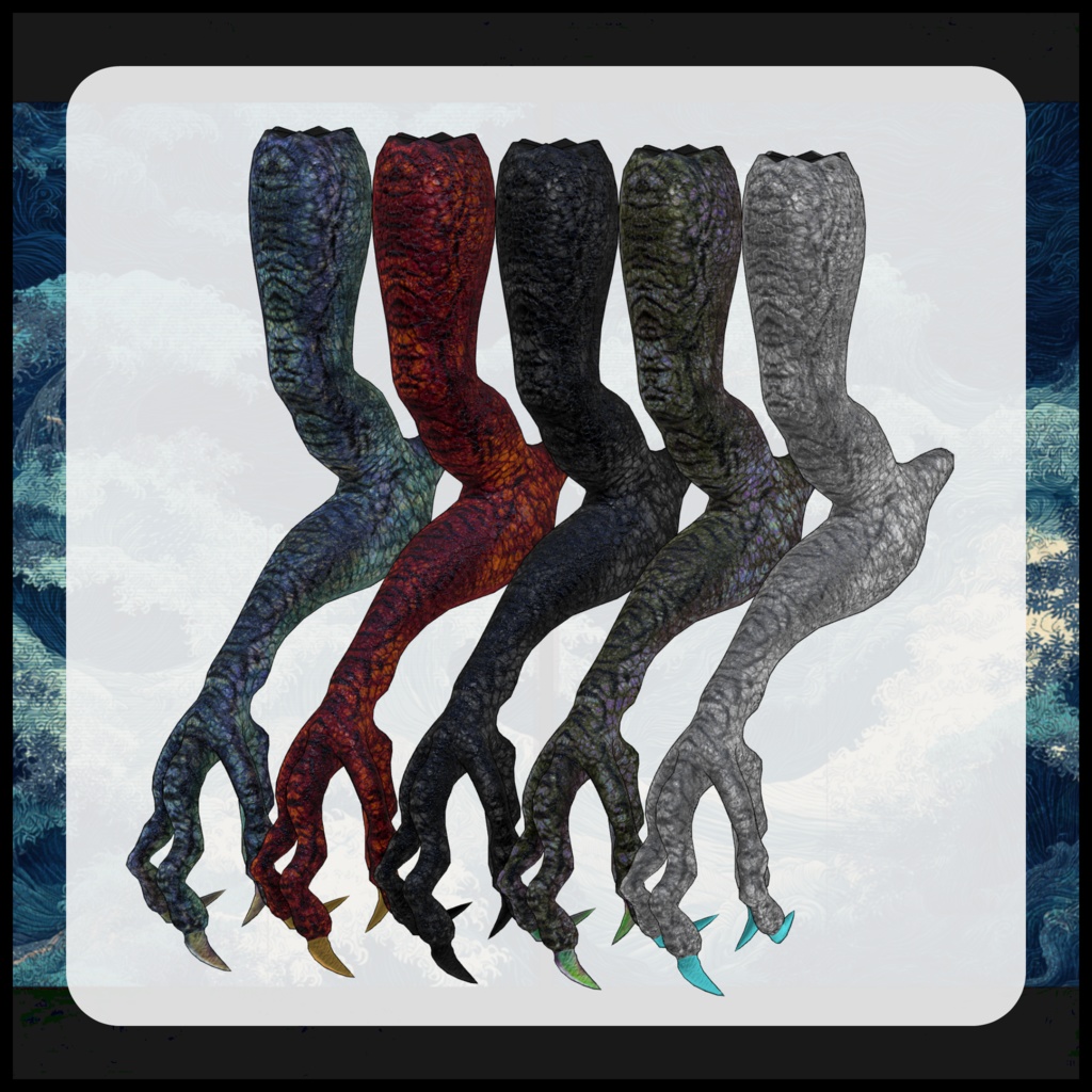 【DragonARMシリーズ】E_蒼龍ARM【3Dモデル衣装・装飾品】