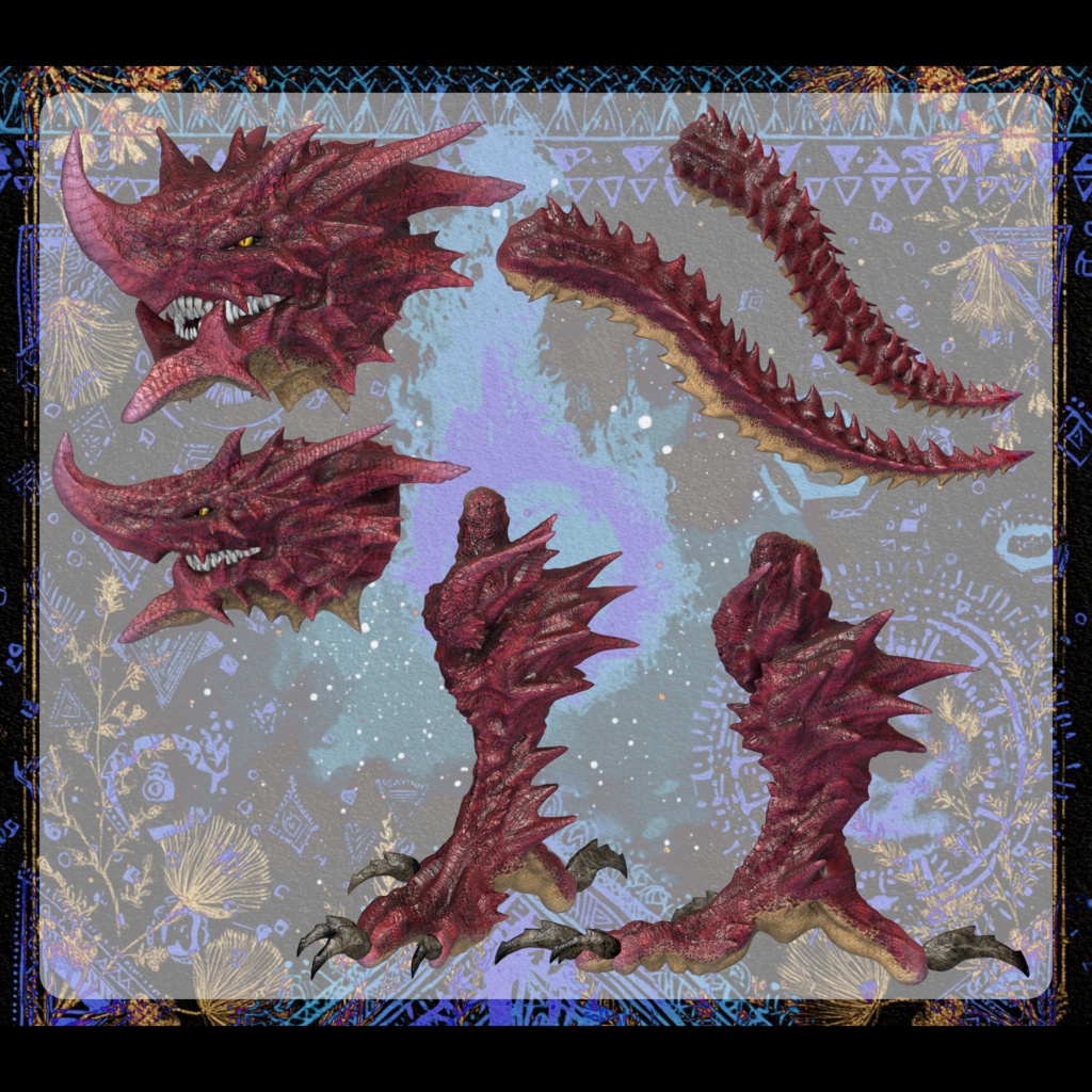 【オリジナル3Dモデル】礎竜ドラケイン_Drkane