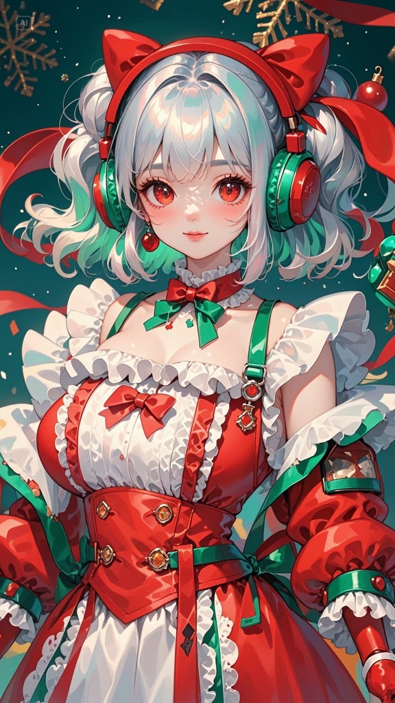 ChristmasGirlイラスト背景素材 50枚セット