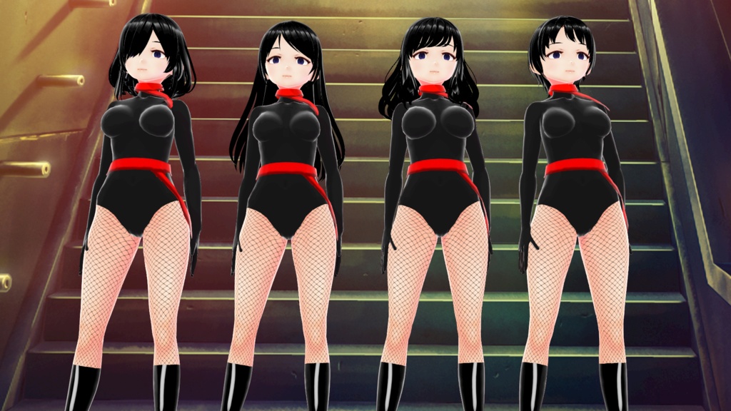 【VRM】某組織風女戦闘員【VRoidテクスチャ付き】