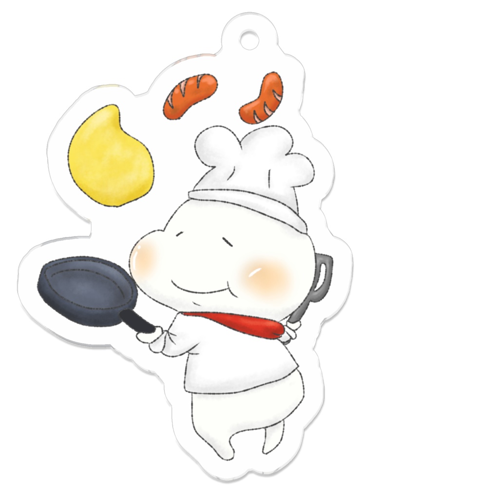 ちいさなコックおもちのキーホルダー