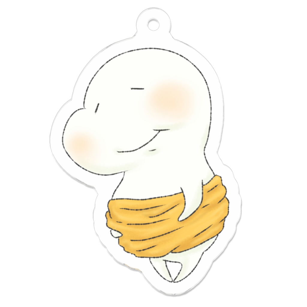 ぽんぽん冷やさぬおもちのキーホルダー