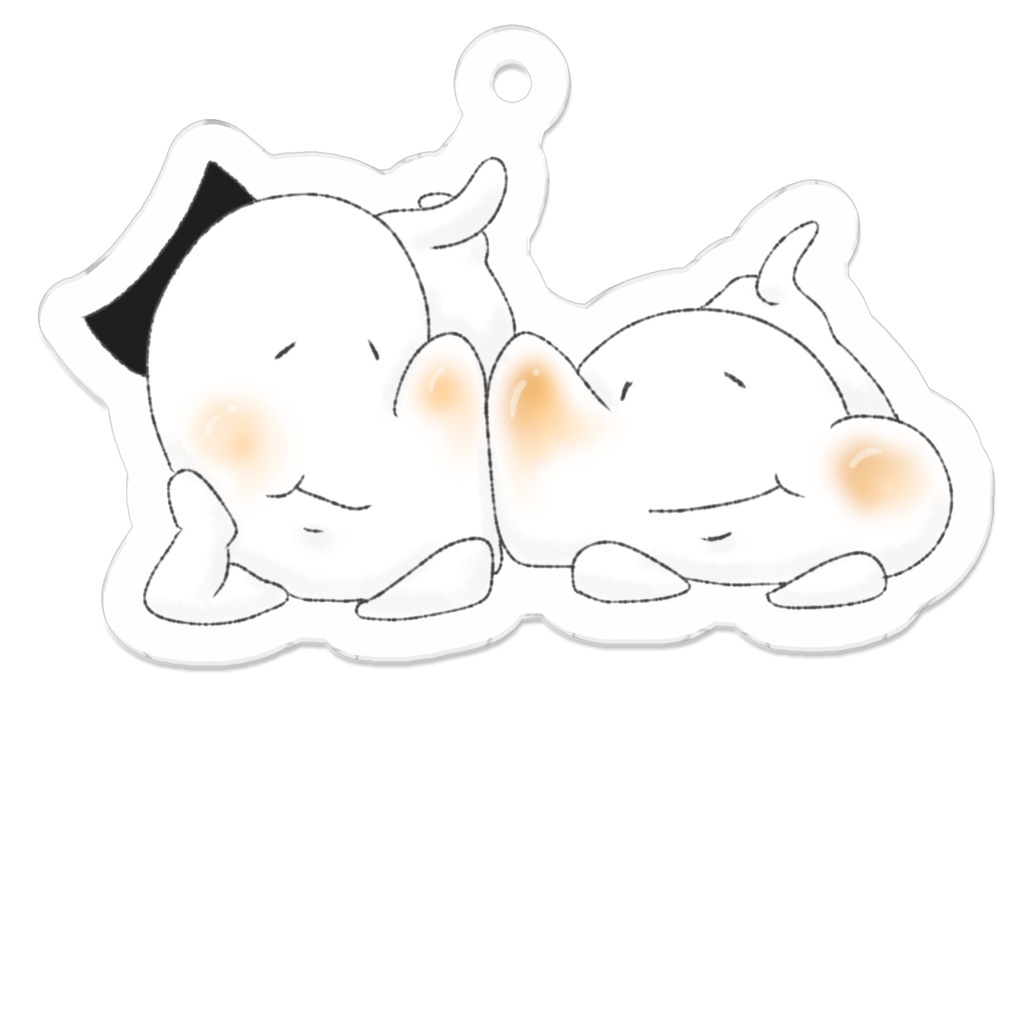 仲良しおもちのキーホルダー