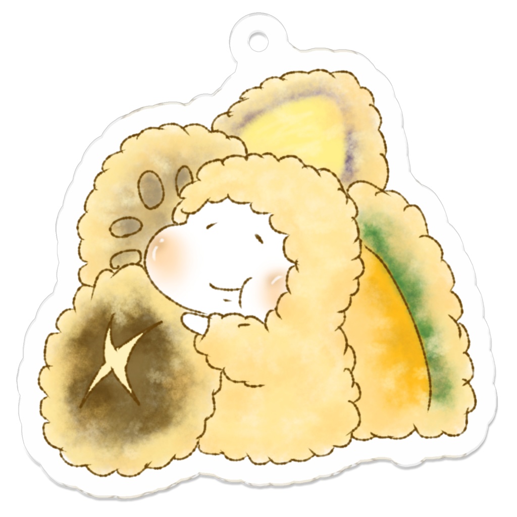 天ぷらおもちのキーホルダー