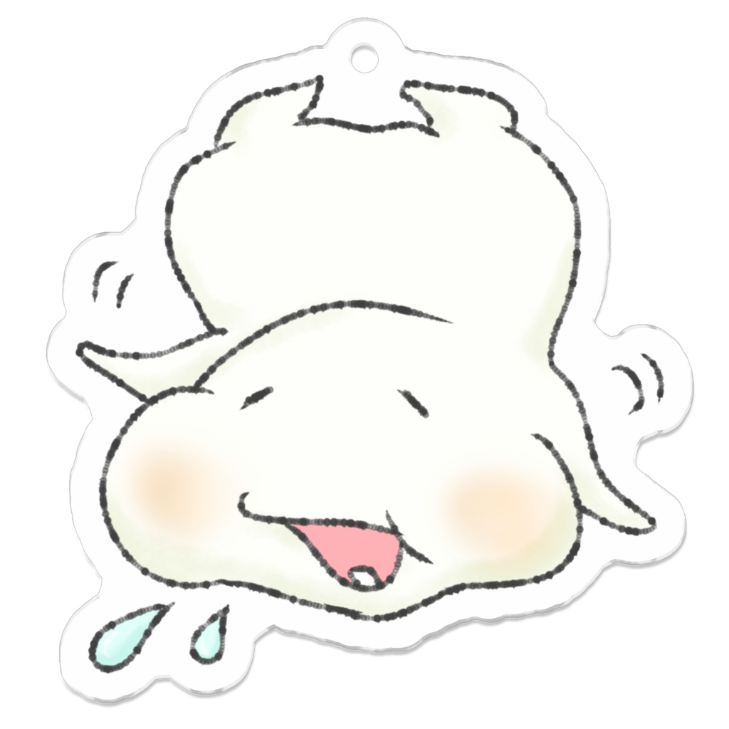 あんよで掴まるおもちのキーホルダー