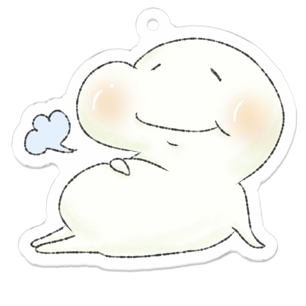 お腹いっぱいおもちのキーホルダー