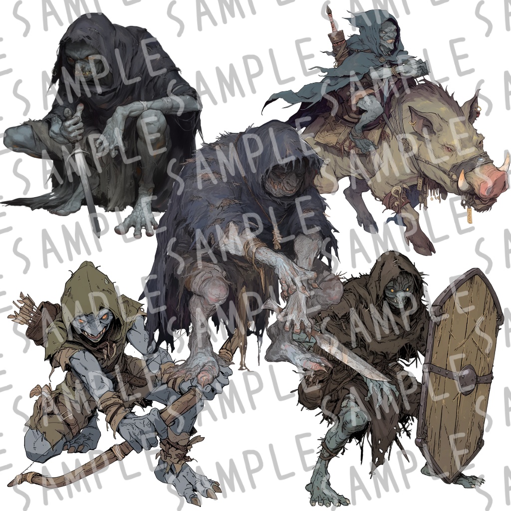 【エネミー20種】小人蛮族(フッド)【ゲーム/TRPG/ファンタジー/ココフォリア】