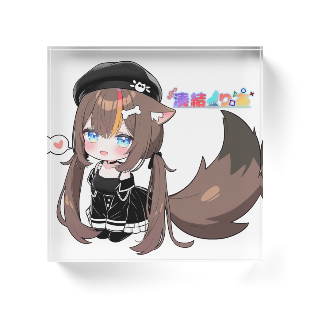 【アクリルブロック】湊結りあ おすわりA 100mm正方形