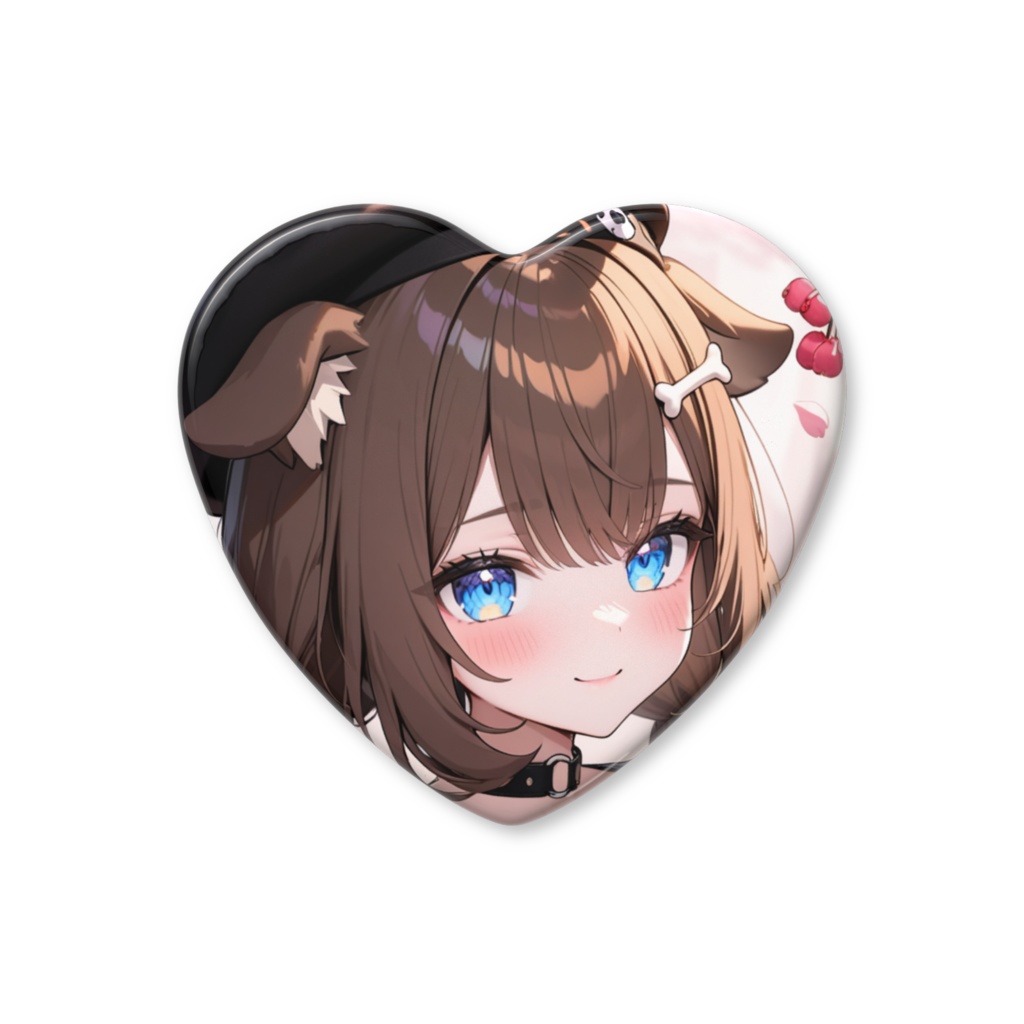 【ハート缶バッジ】湊結りあ 花見B 52.5 × 57mm