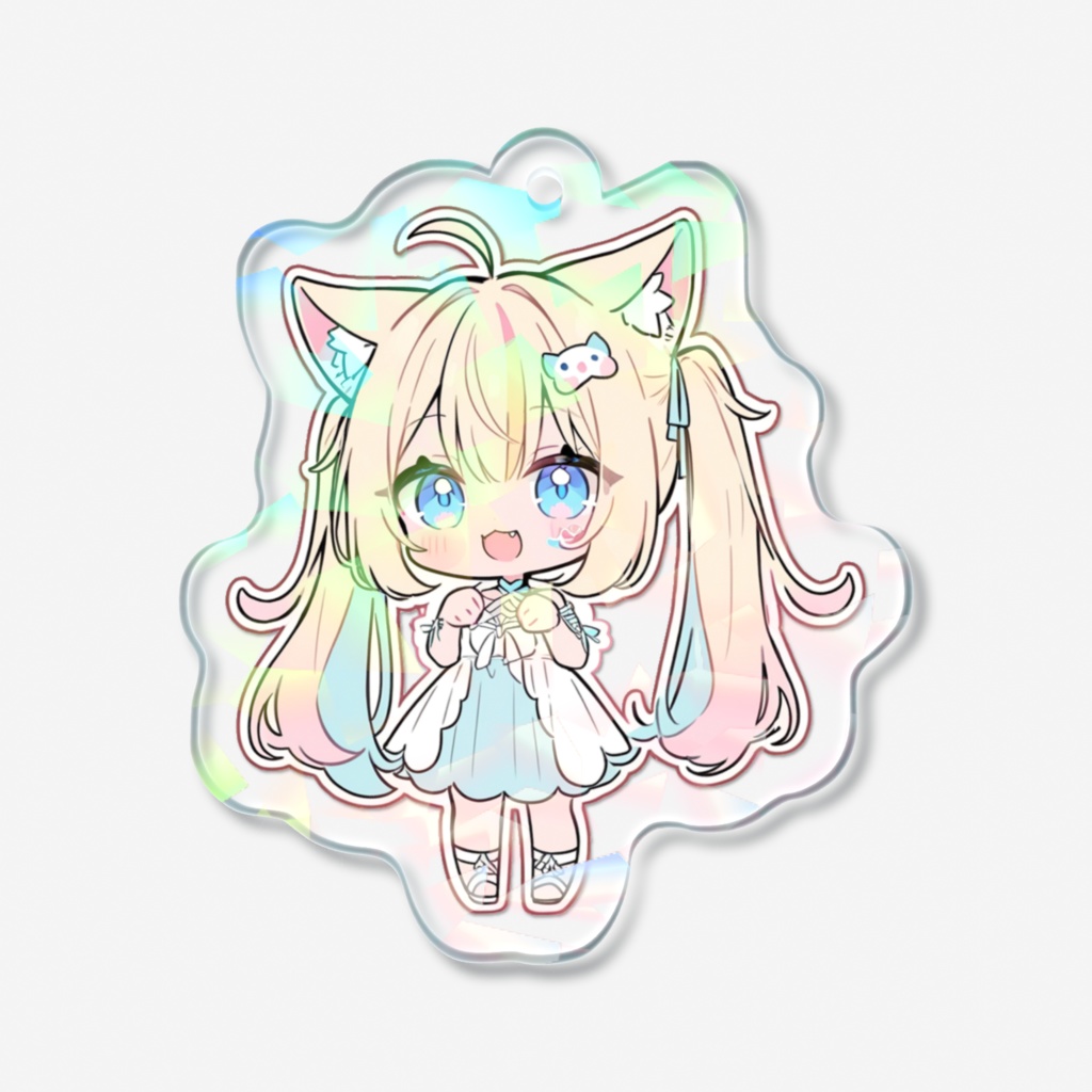 【ホログラムアクリルキーホルダー】湊結りあ2025夏　ちびキャラA　50 × 50mm