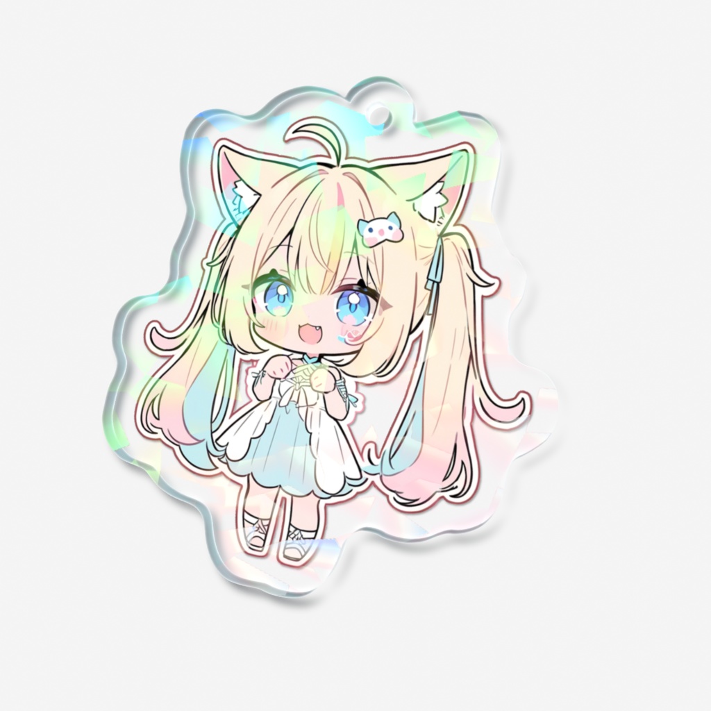 【ホログラムアクリルキーホルダー】湊結りあ2025夏 ちびキャラA 50 × 50mm