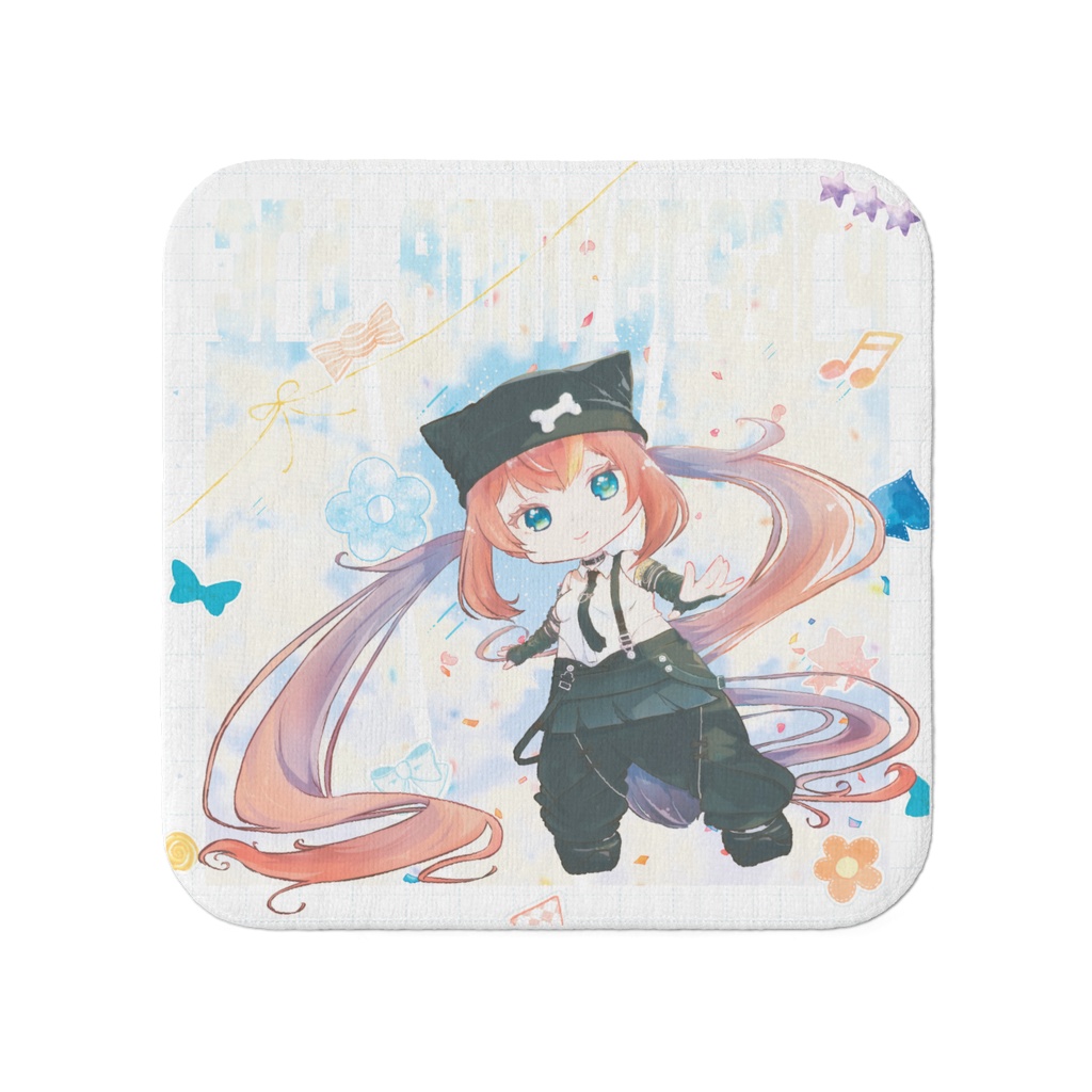 【3周年記念ハンドタオル】湊結りあ×P.F.H　ミニキャラ　20 × 20 cm