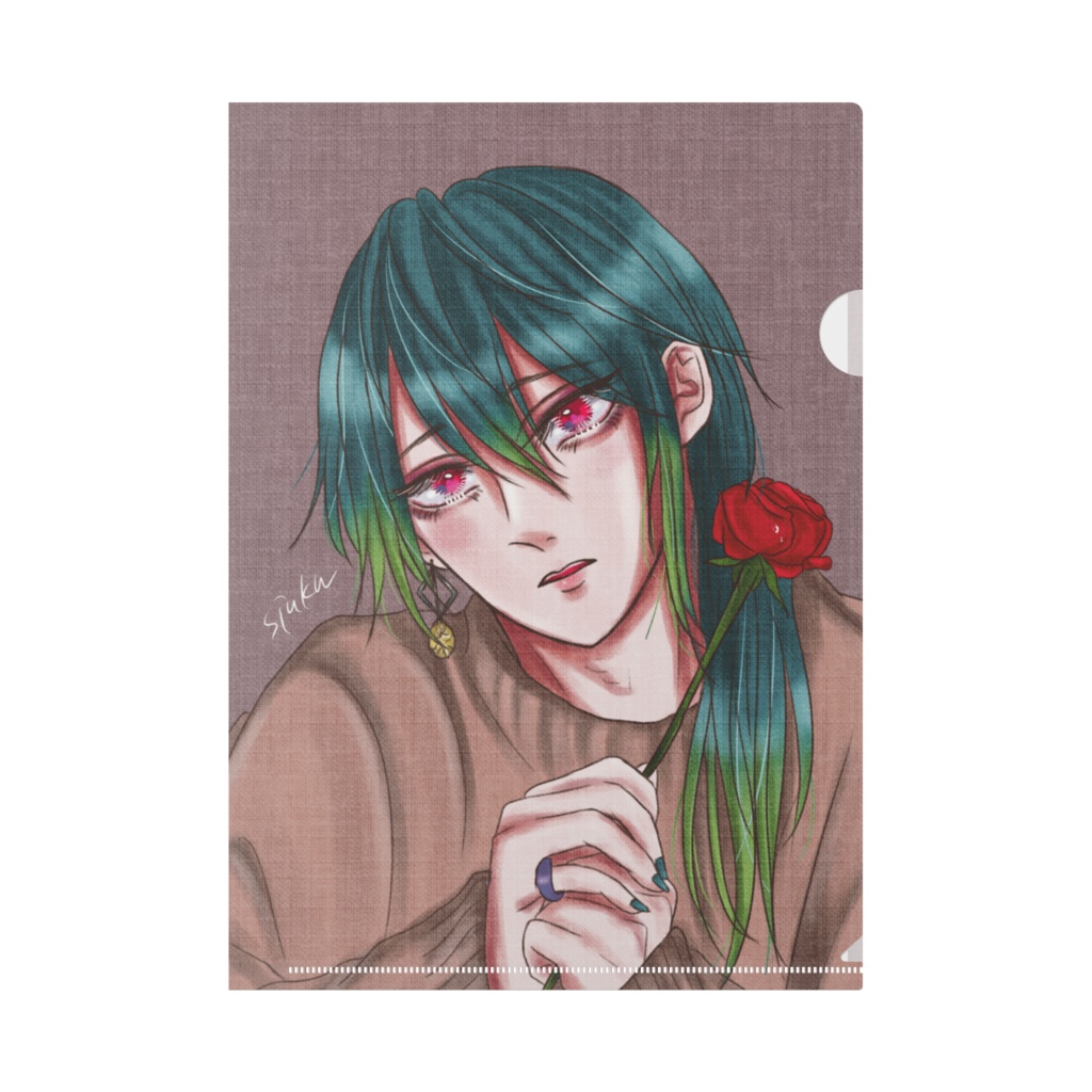 薔薇と少年 クリアファイル