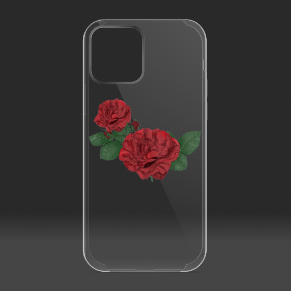 クリアローズスマホケース